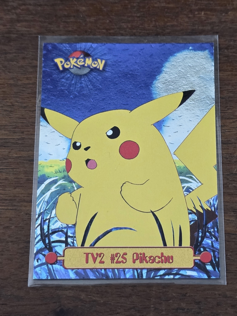 Vintage 1999 Topps Pokemon Series 1 TV Animation TV2 #25 Pikachu Foil #TV2 Card